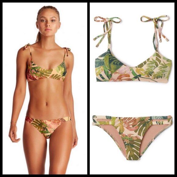 💕VITAMIN A💕 Bikini Zuma Bralette (12 XL)  & Hipster Bottom (10 Large) NWT - Picture 2 of 16